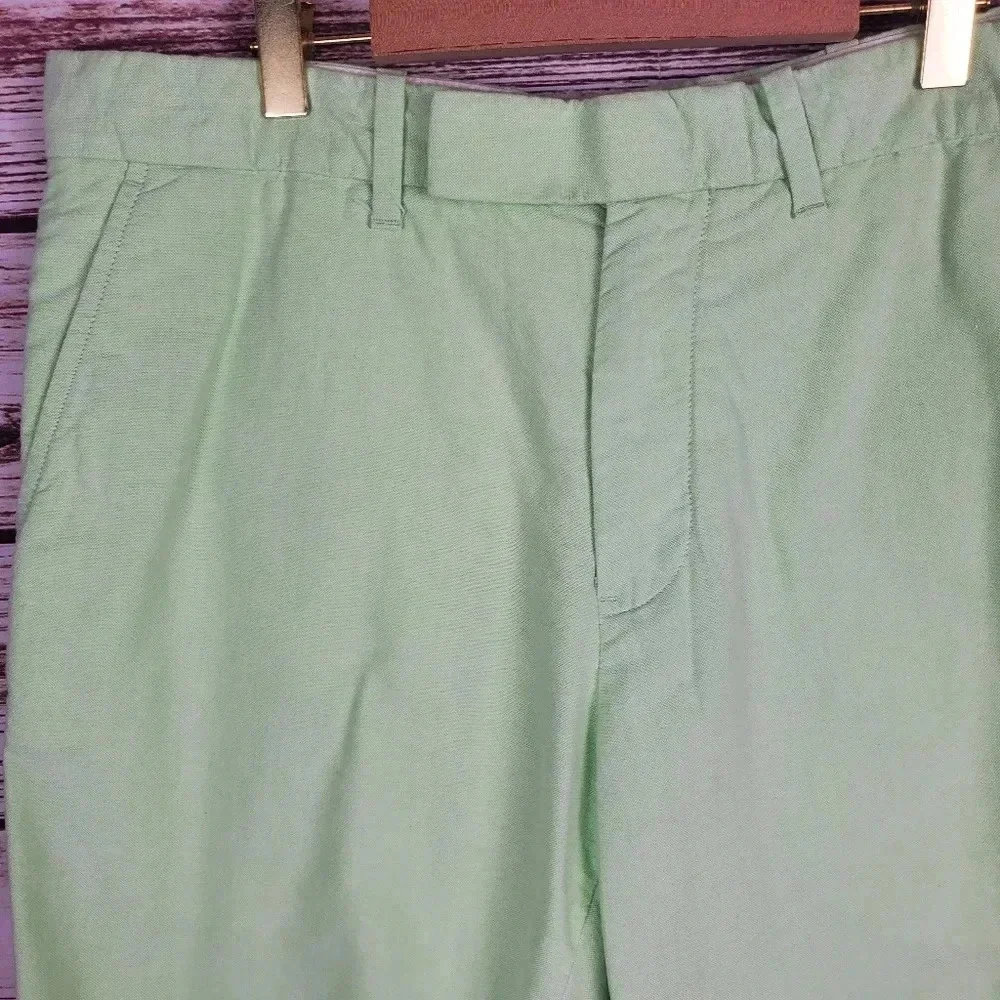 POLO Ralph Lauren Mens Size 34 Light Green Cotton Flat Front Chino Shorts   #175
